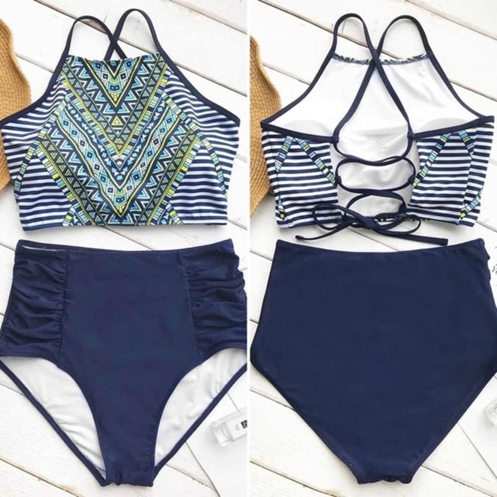 Cupshe Riddle Print Story Swimsuit